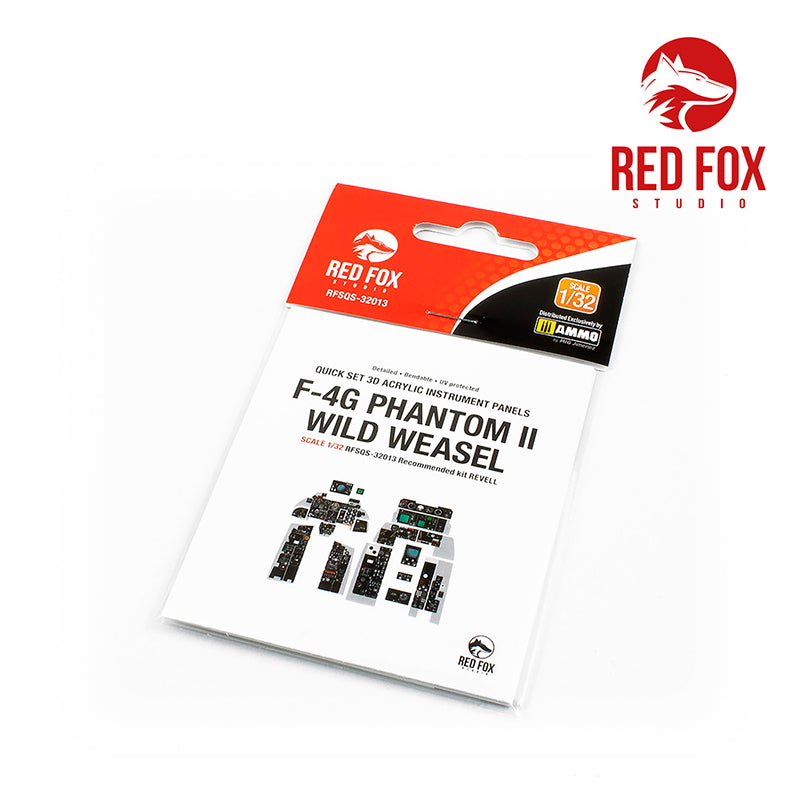 Red Fox Studio 32013 1:32 McDonnell F-4G Phantom II 'Wild Weasel' Quick Set 3D Acrylic Instrument Panel