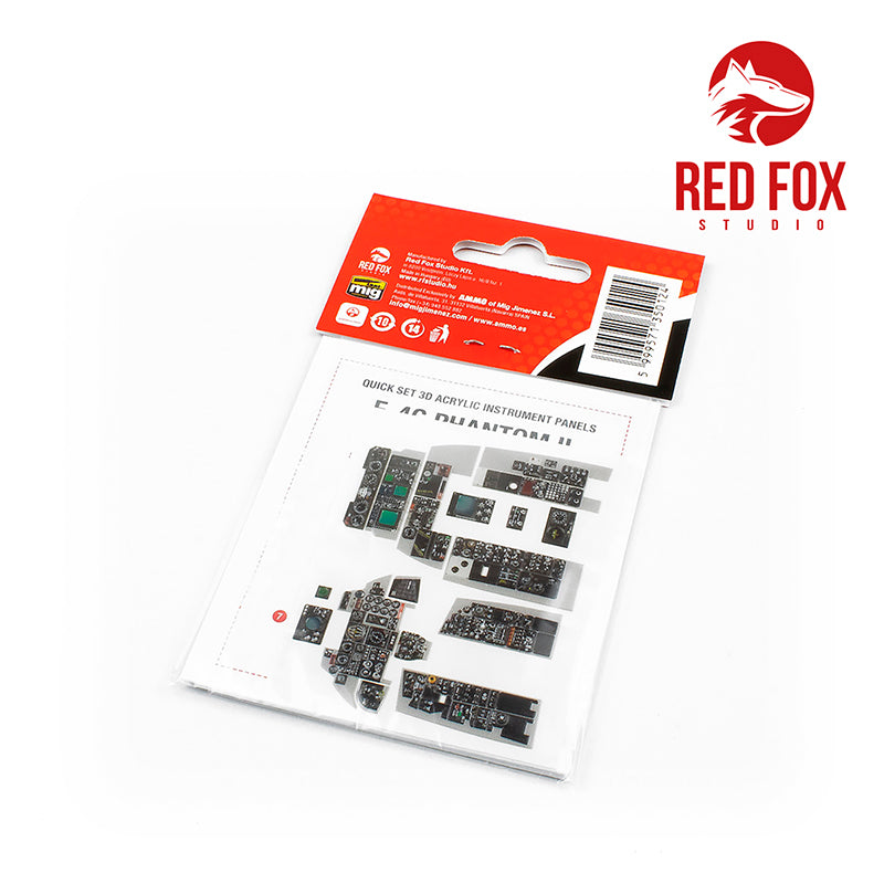 Red Fox Studio 32013 1:32 McDonnell F-4G Phantom II 'Wild Weasel' Quick Set 3D Acrylic Instrument Panel