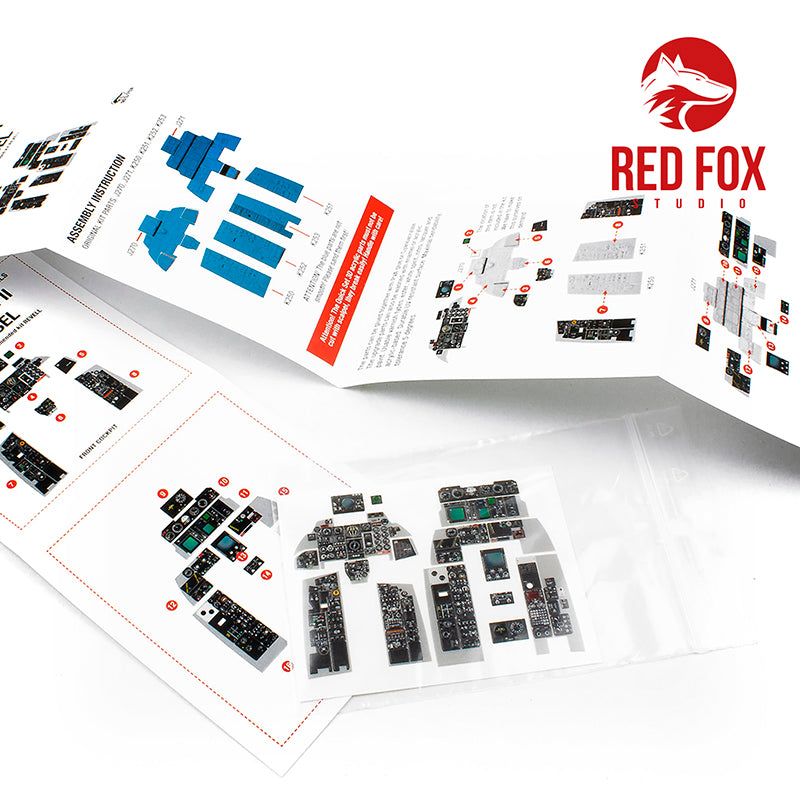 Red Fox Studio 32013 1:32 McDonnell F-4G Phantom II 'Wild Weasel' Quick Set 3D Acrylic Instrument Panel