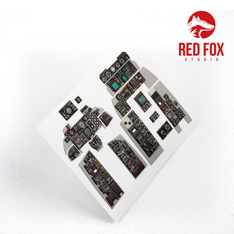 Red Fox Studio 32013 1:32 McDonnell F-4G Phantom II 'Wild Weasel' Quick Set 3D Acrylic Instrument Panel