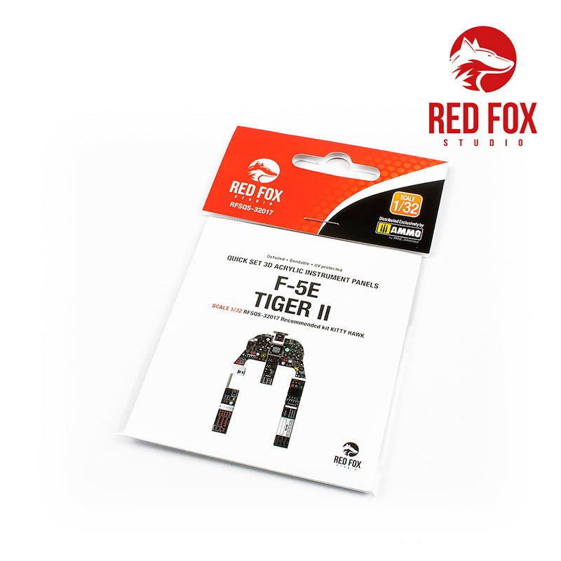 Red Fox Studio 32017 1:32 Northrop F-5E Tiger II Quick Set 3D Acrylic Instrument Panel