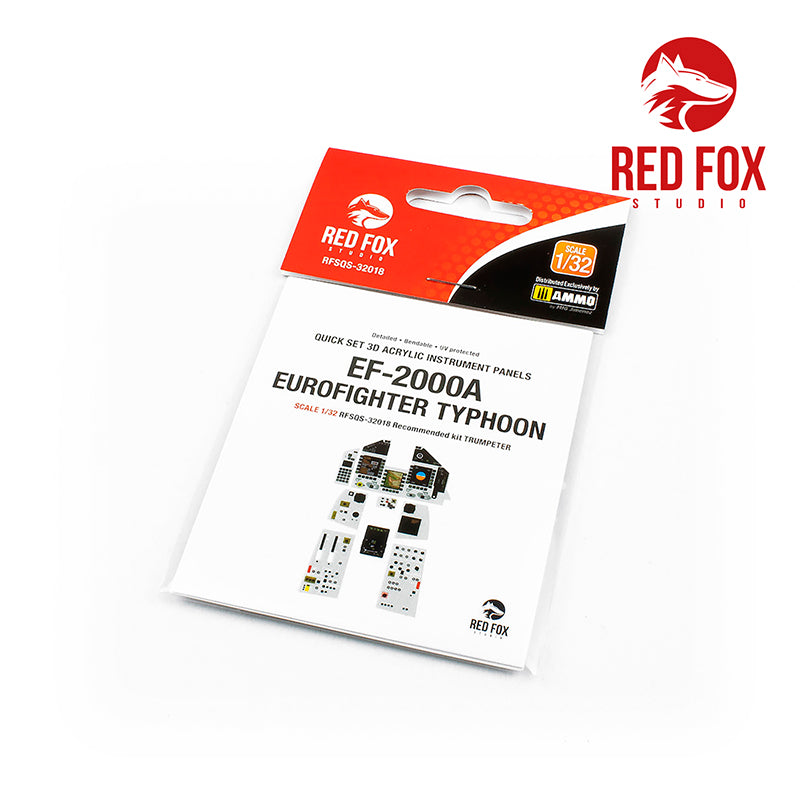 Red Fox Studio 32018 1:32 Eurofighter EF-2000A Typhoon Quick Set 3D Acrylic Instrument Panel