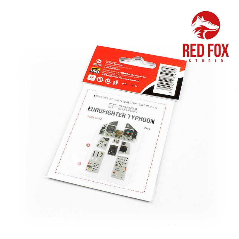 Red Fox Studio 32018 1:32 Eurofighter EF-2000A Typhoon Quick Set 3D Acrylic Instrument Panel