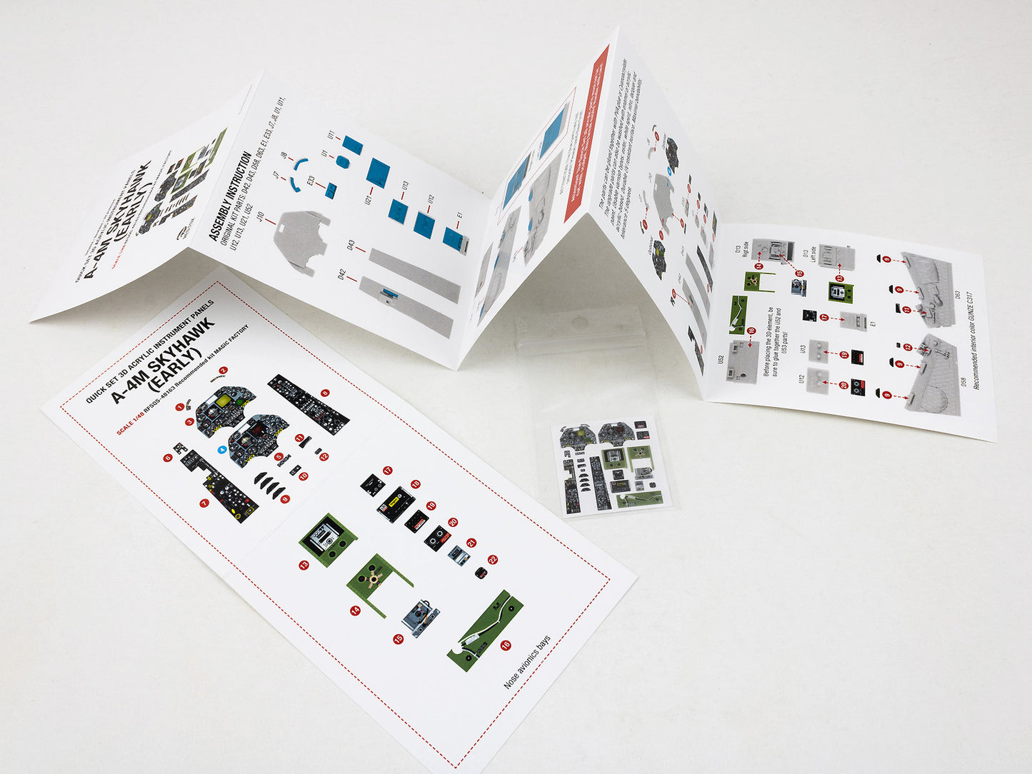 Red Fox Studio RFS-48163 1:48 Douglas A-4M Skyhawk Early Version 3D Acrylic Instrument Panel