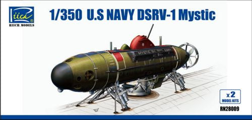 Riich Models RN28009 1:350 U.S.Navy DSRV-1 Mystic (2 x kits in box)