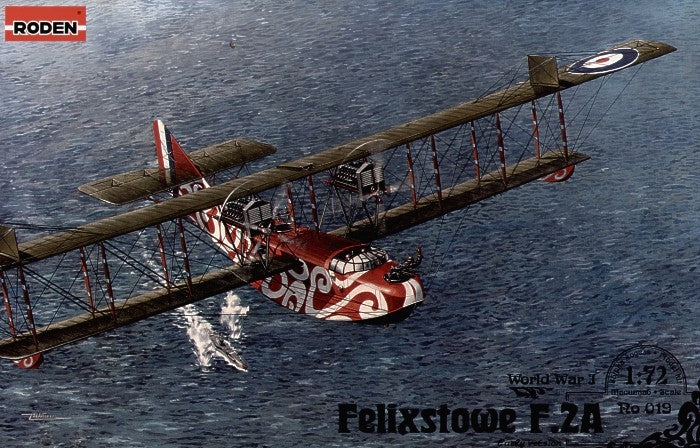 Roden 019 1:72 Felixstowe F.2A Flying Boat (Early Version)