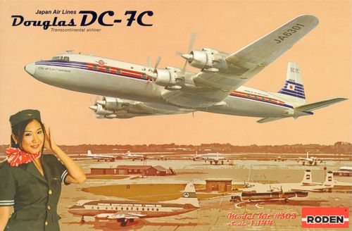 Roden 303 1:144 Douglas DC-7C Japan Air Lines