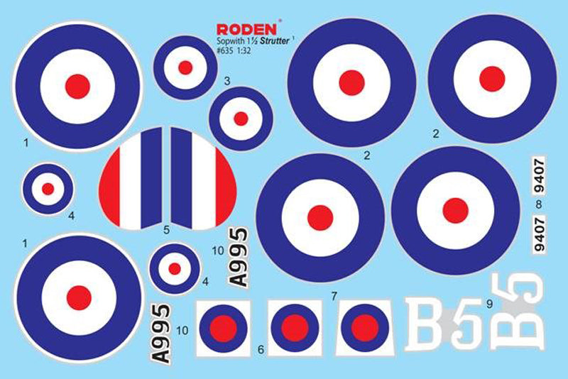 Roden 635 1:32 Sopwith 1½ Strutter WWI Fighter 1916/17