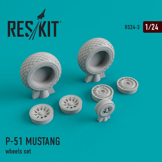 ResKit RS24-0003 1:24 North-American P-51D Mustang Wheel Set