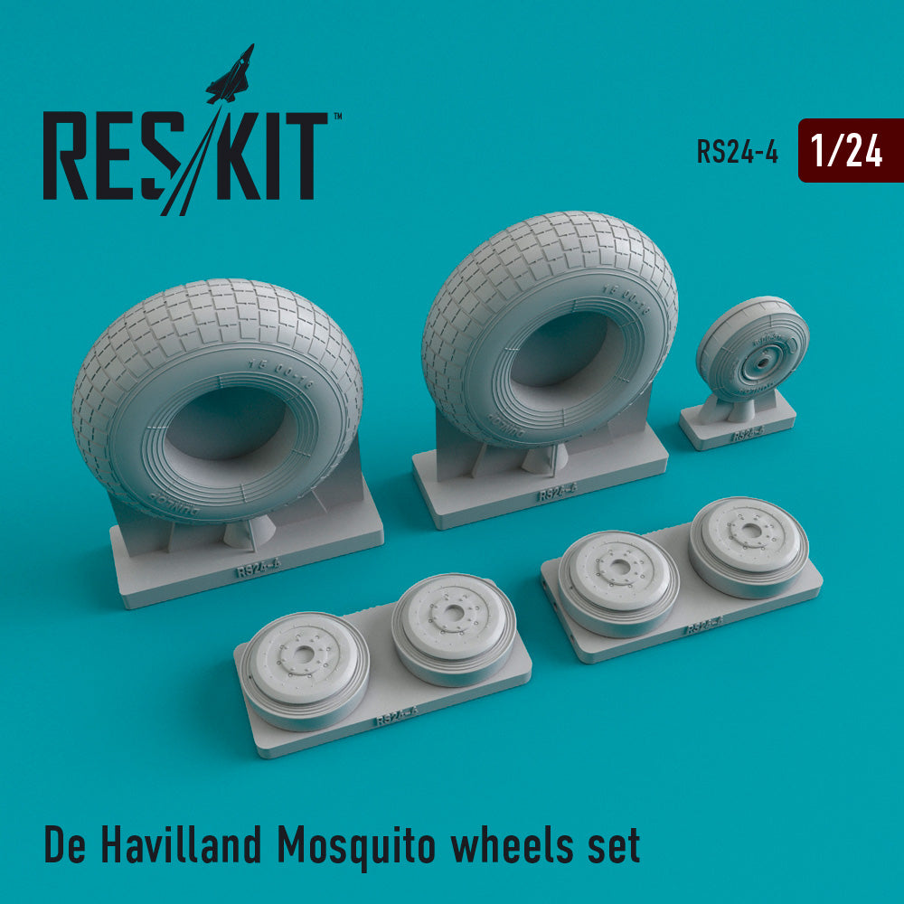 ResKit RS24-0004 1:24 de Havilland Mosquito FB Mk.VI Wheels Set