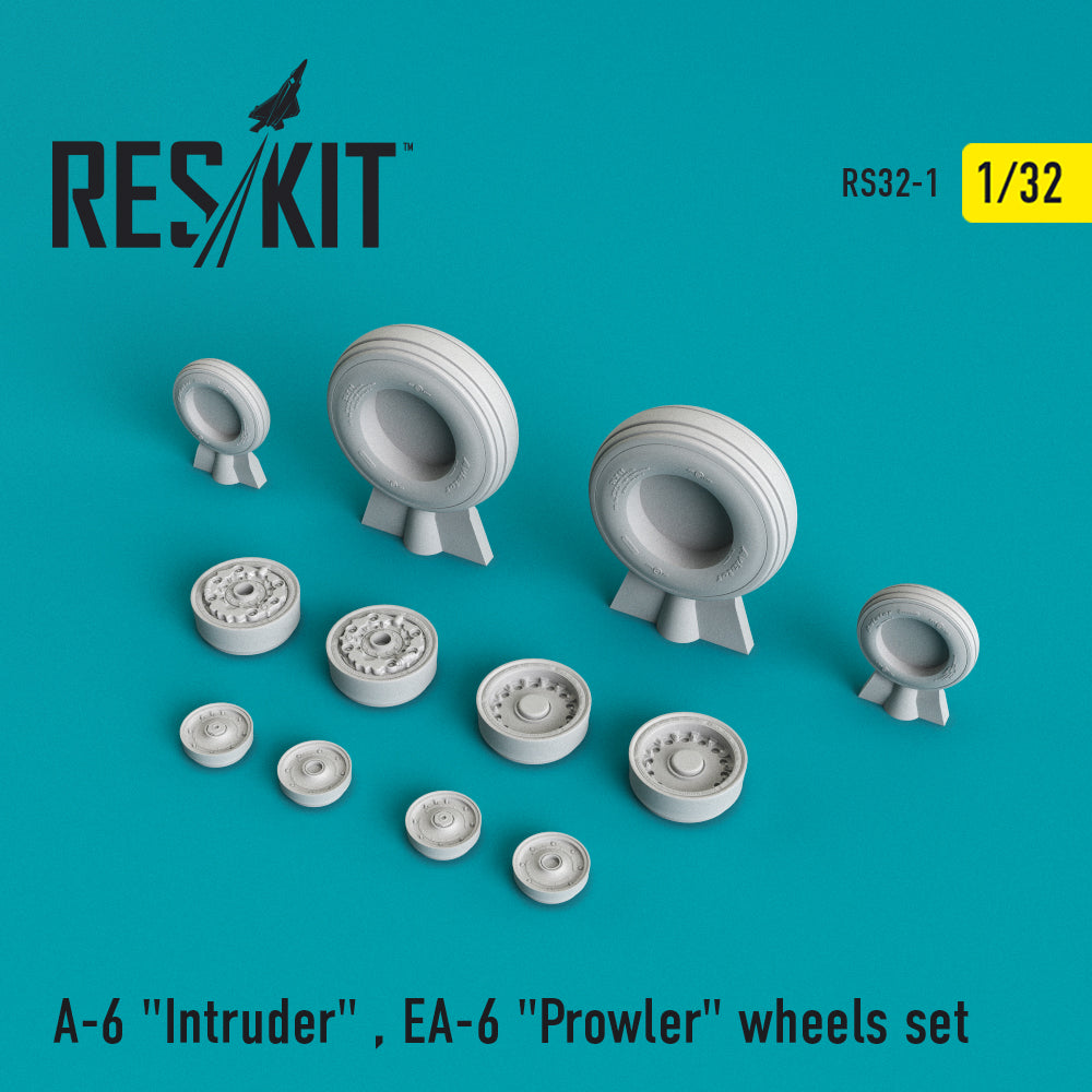 ResKit RS32-0001 1:32 Grumman A-6 Intruder/EA-6 Prowler Wheels Set