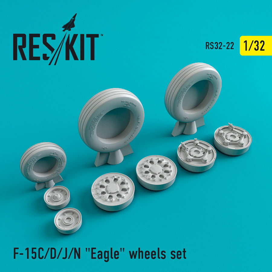 ResKit RS32-0022 1:32 McDonnell F-15C/ F-15D/ F-15J/ F-15N 'Eagle' Wheels Set