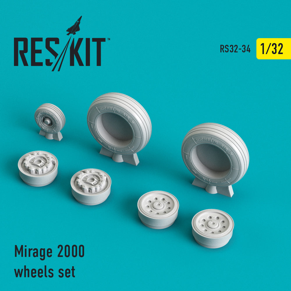 ResKit RS32-34 1:32 Dassault Mirage 2000 wheels set