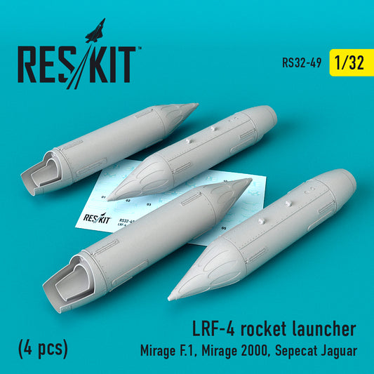 ResKit RS32-0049 1:32 LRF-4 rocket launcher (4 pcs)