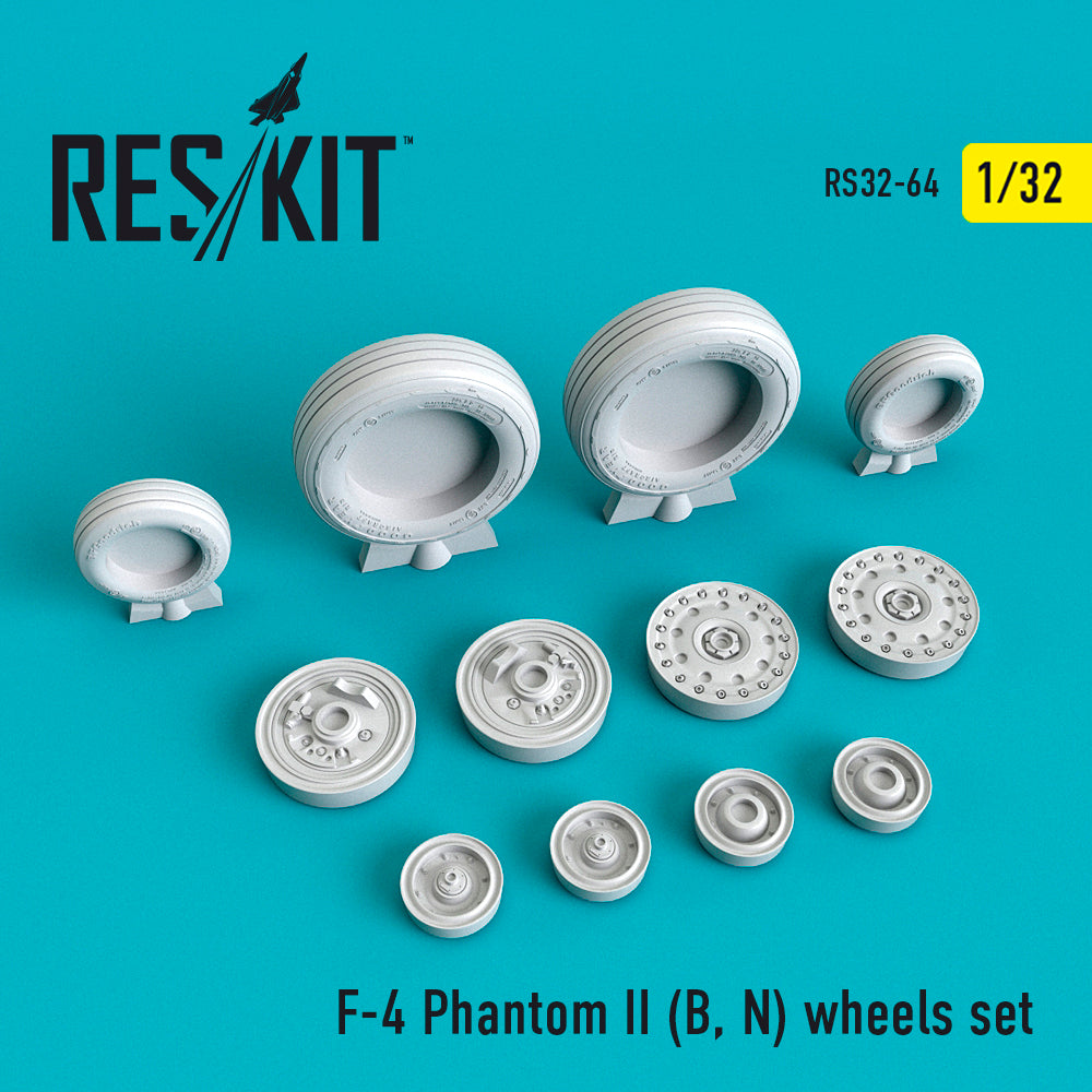 ResKit RS32-0064 1:32 McDonnell F-4 Phantom II (F-4B, F-4N) wheels set