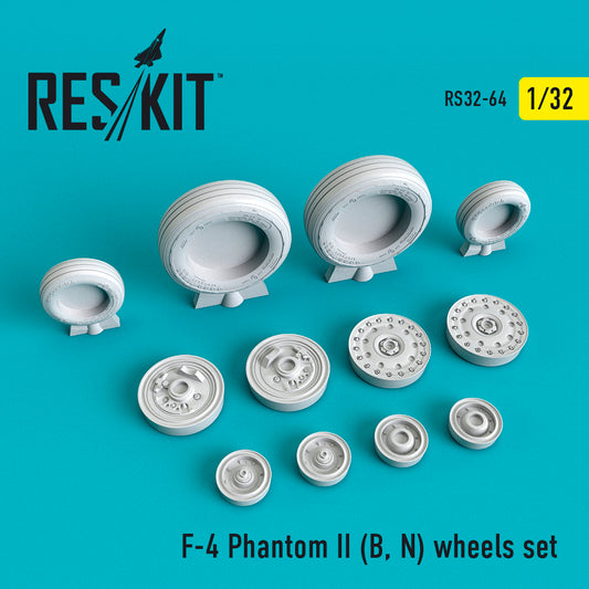 ResKit RS32-0064 1:32 McDonnell F-4 Phantom II (F-4B, F-4N) wheels set