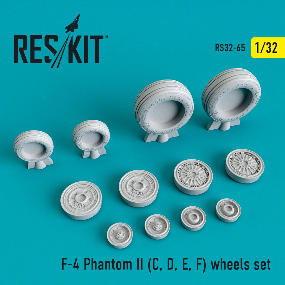 ResKit RS32-0065 1:32 McDonnell F-4 Phantom II (F-4C, F-4D, F-4E, F-4F) Wheels Set