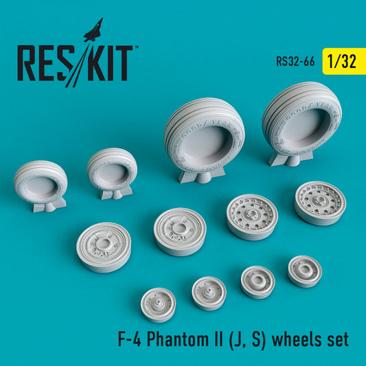 ResKit RS32-0066 1:32 McDonnell F-4 Phantom II (F-4J, F-4S) Wheels Set