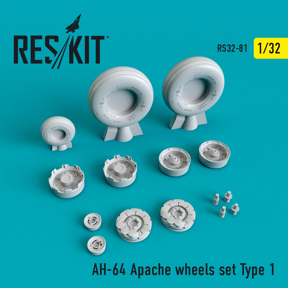 ResKit RS32-81 1:32 AH-64A Apache wheels set Type 1