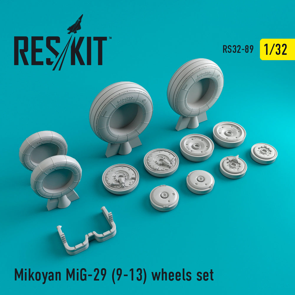 ResKit RS32-0089 1:32 Mikoyan MiG-29 (9-13) Wheels Set