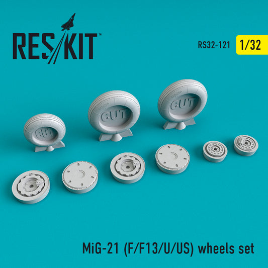 ResKit RS32-0121 1:32 Mikoyan MiG-21 (MiG-21F/21F13/21U/21US) Wheels Set