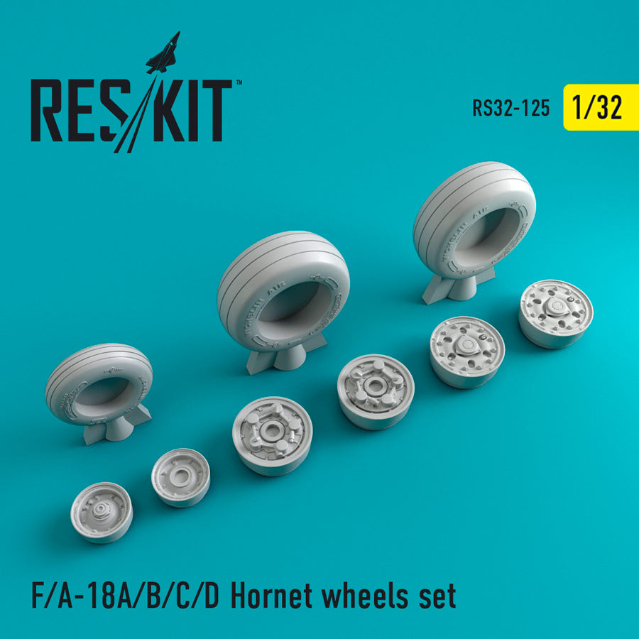 ResKit RS32-0125 1:32 McDonnell-Douglas F/A-18A/F/A-18B/F/A-18C/F/A-18D Hornet Wheels Set