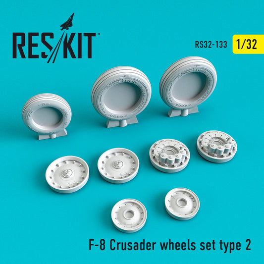 ResKit RS32-0133 1:32 Vought F-8E Crusader Wheels Set Type 2