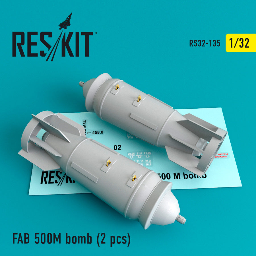 ResKit RS32-0135 1:32 FAB 500 M Bomb (2 pcs)