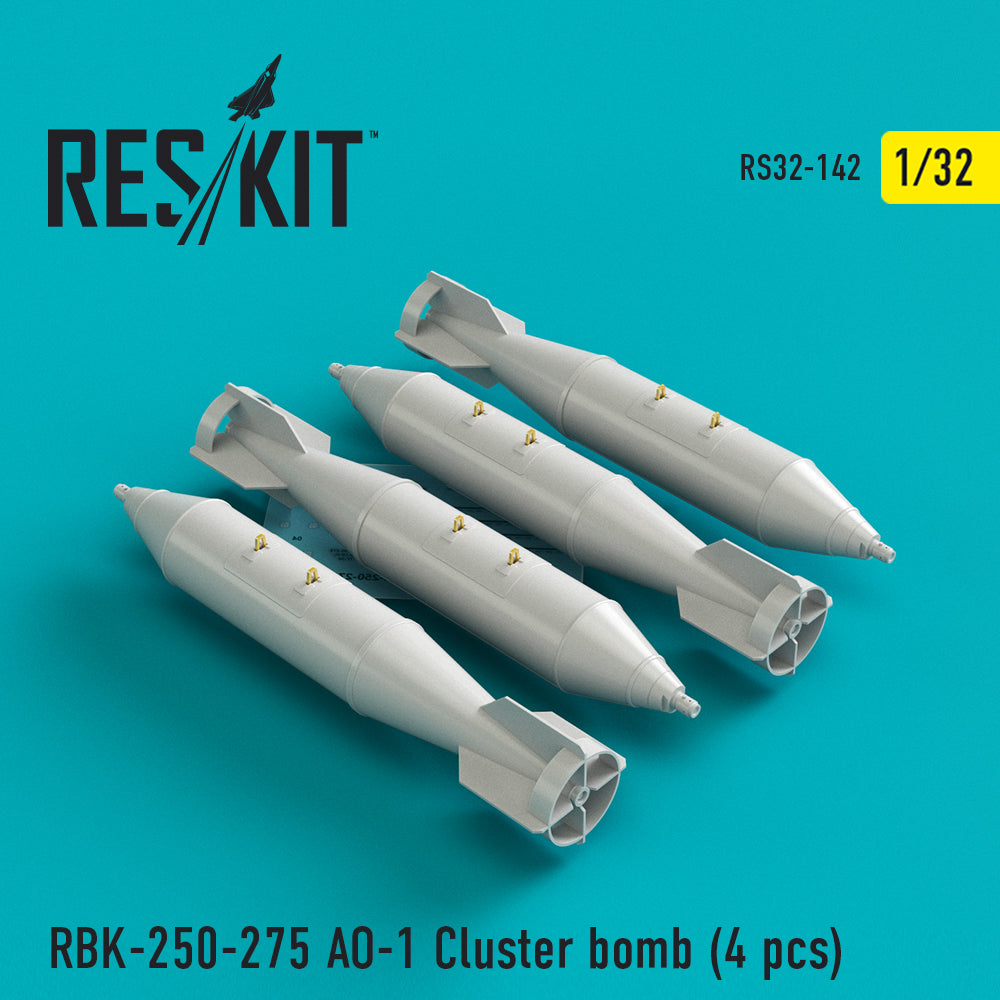 ResKit RS32-142 1:32 RBK-250-275 AO-1 Cluster bomb (4 pcs)