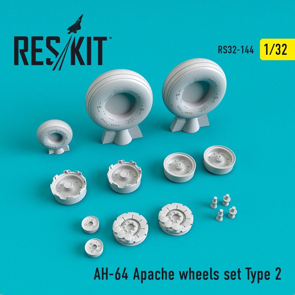 ResKit RS32-144 1:32 AH-64A Apache wheels set Type 2