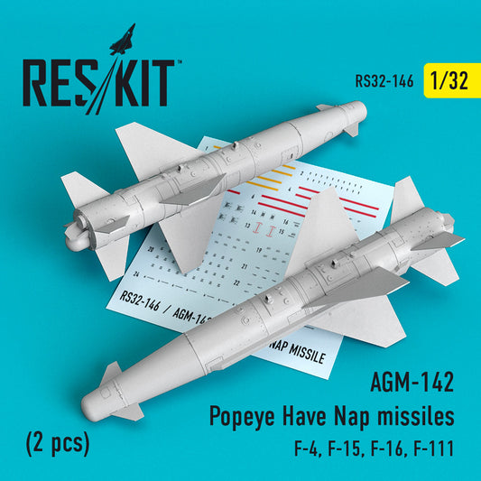 ResKit RS32-0146 1:32 AGM-142 Popeye Have Nap Missiles (2 pcs)