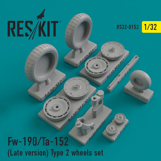 ResKit RS32-0152 1:32 Focke-Wulf Fw-190/Ta-152 (Late version) Type 2 wheels set
