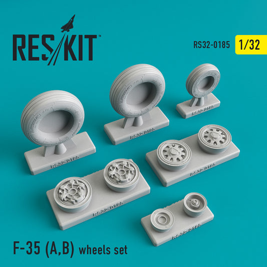 ResKit RS32-0185 1:32 Lockheed-Martin F-35A/F-35C Lightning II Wheels Set