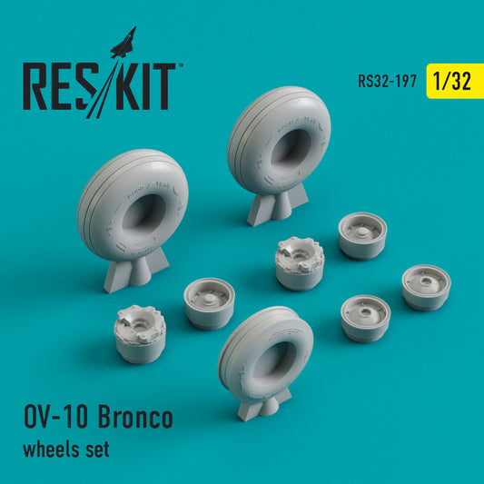 ResKit RS32-0197 1:32 North-American/Rockwell OV-10A/C/OV-10D Bronco Wheels Set