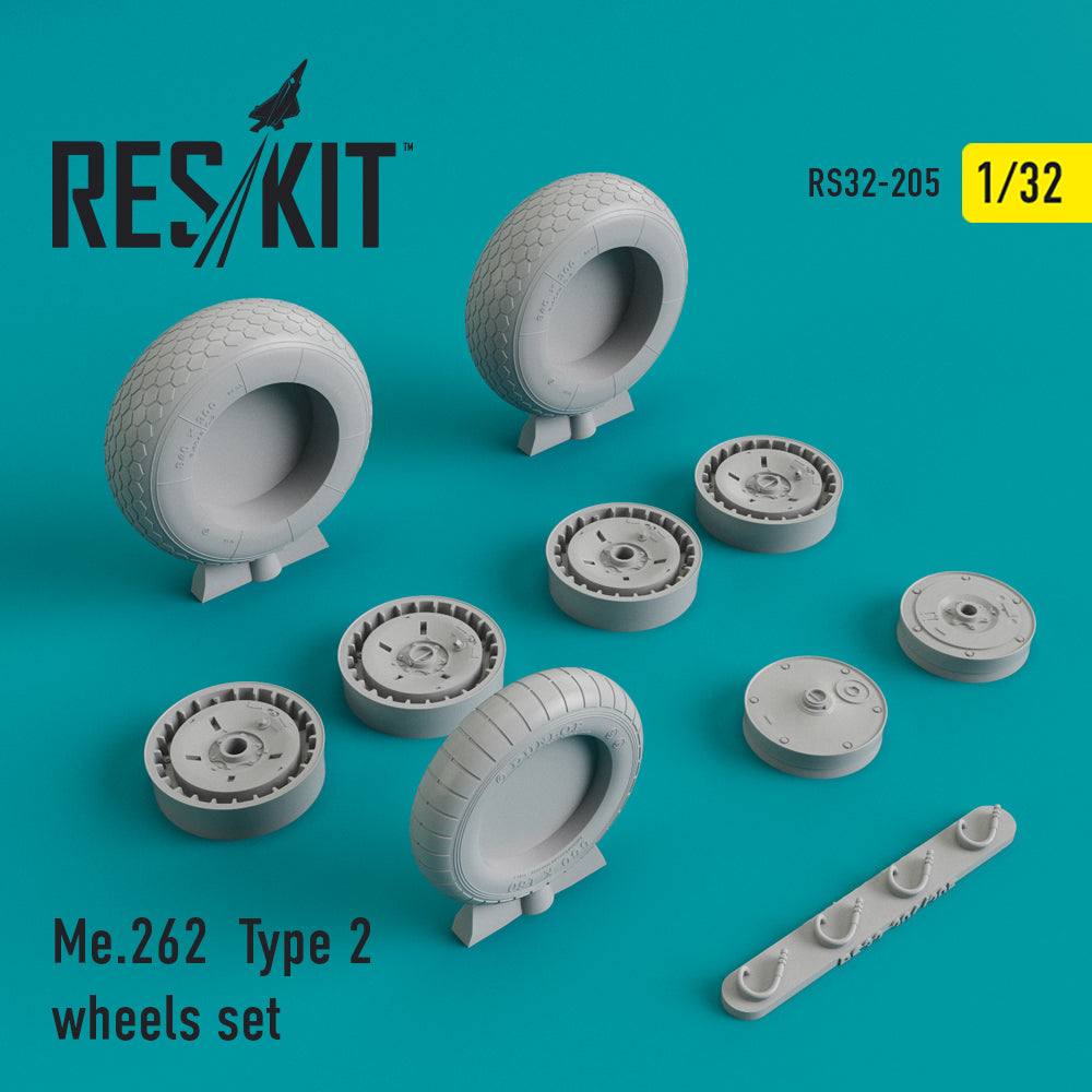 ResKit RS32-0205 1:32 Messerschmitt Me-262A-1/Me-262B-2 Type 2 wheels set