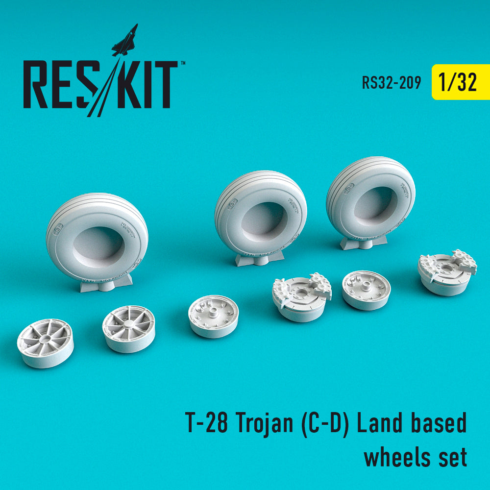 ResKit RS32-209 1:32 North-American T-28 Trojan Land based wheels set