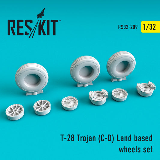 ResKit RS32-209 1:32 North-American T-28 Trojan Land based wheels set