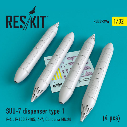 ResKit RS32-0296 1:32 SUU-7 Dispenser Type 1 (4 pcs)