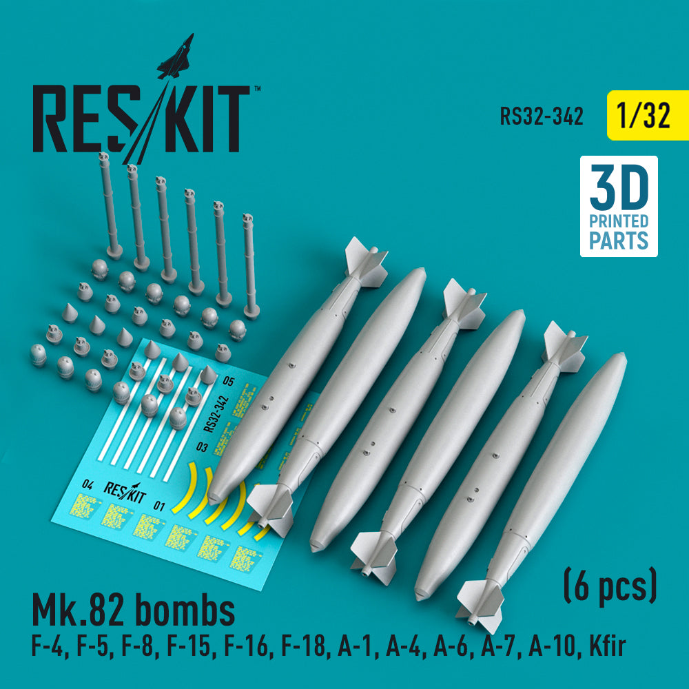 ResKit RS32-0342 1:32 Mk-82 Bombs (4pcs)