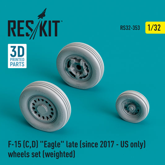 ResKit RS32-0353 1:32 McDonnell F-15C/F-15D Eagle Late (Since 2017 - US Only) Wheels Set (Weighted)