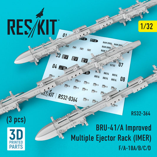 ResKit RS32-364 1:32 BRU-41/A Improved Multiple Ejector Rack (IMER) (3 pcs)