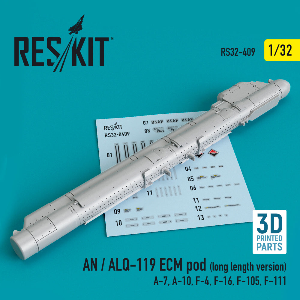 ResKit RS32-0409 1:32 AN / ALQ-119 ECM pod (long length version)
