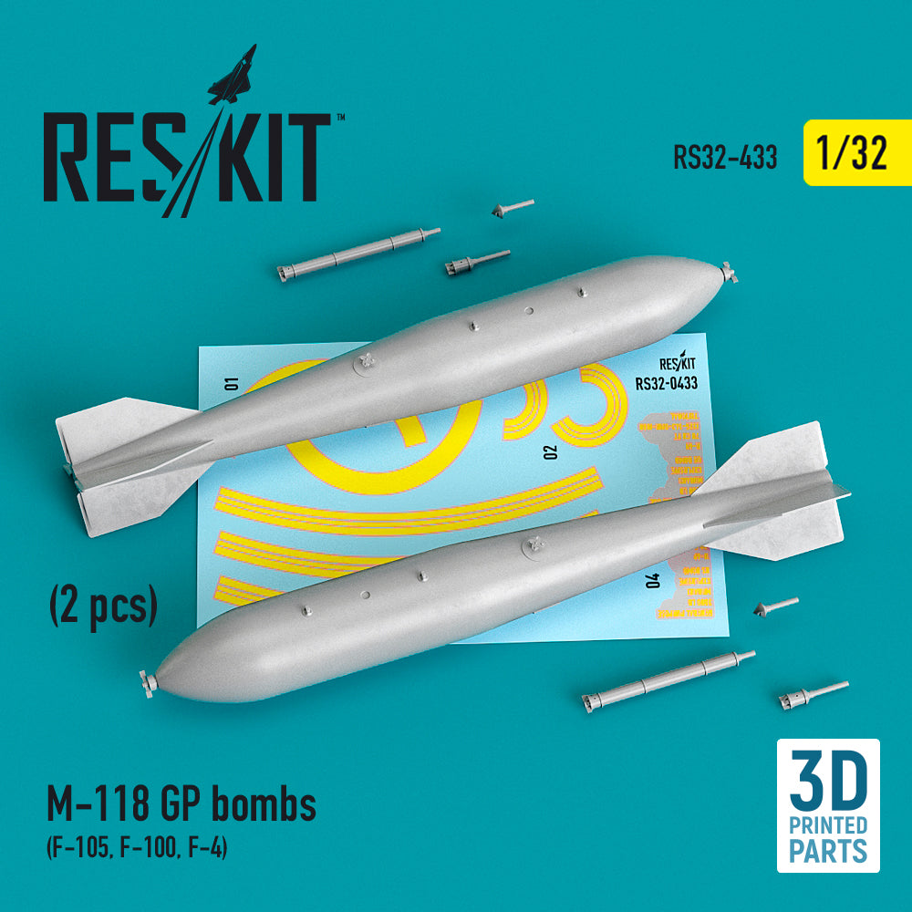 ResKit RS32-0433 1:32 M-118 GP bombs (2 pcs)