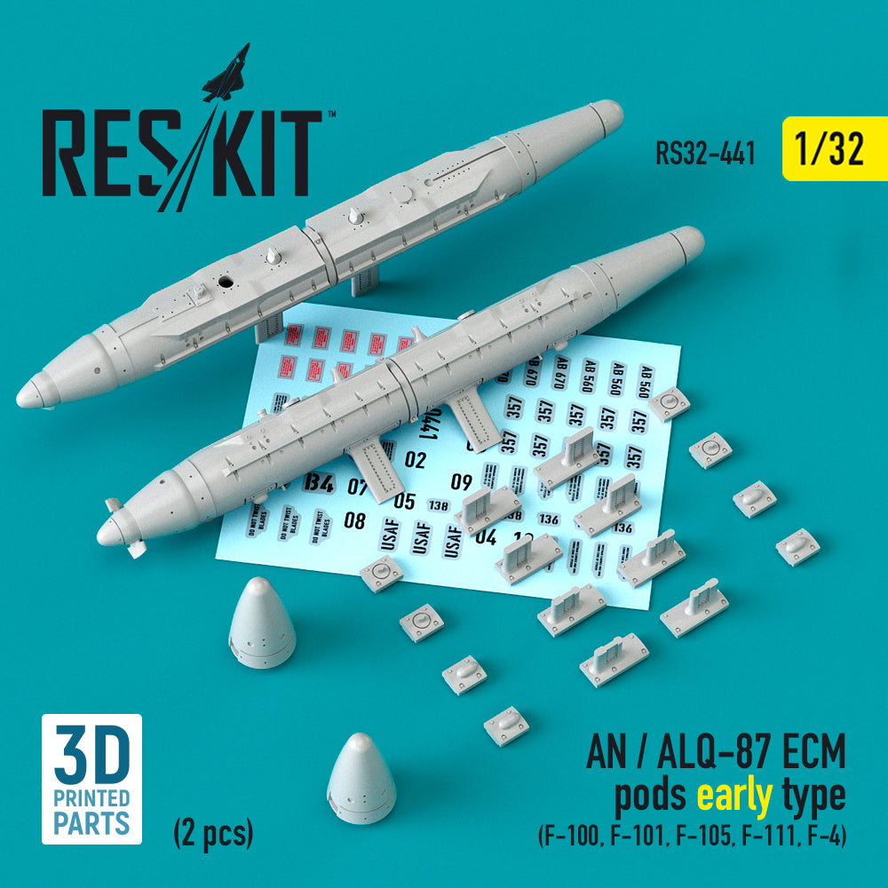ResKit RS32-0441 1:32 AN / ALQ-87 ECM pods early type (2 pcs)