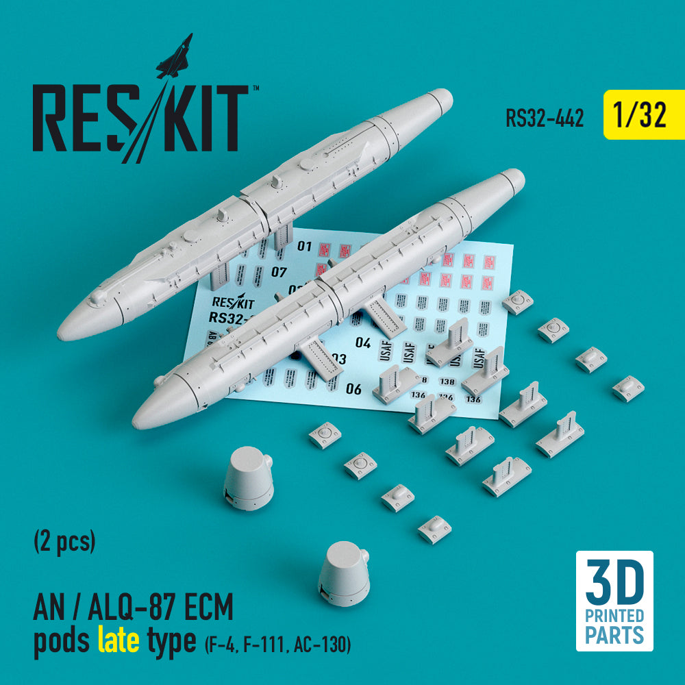 ResKit RS32-0442 1:32 AN / ALQ-87 ECM pods late type (2 pcs)