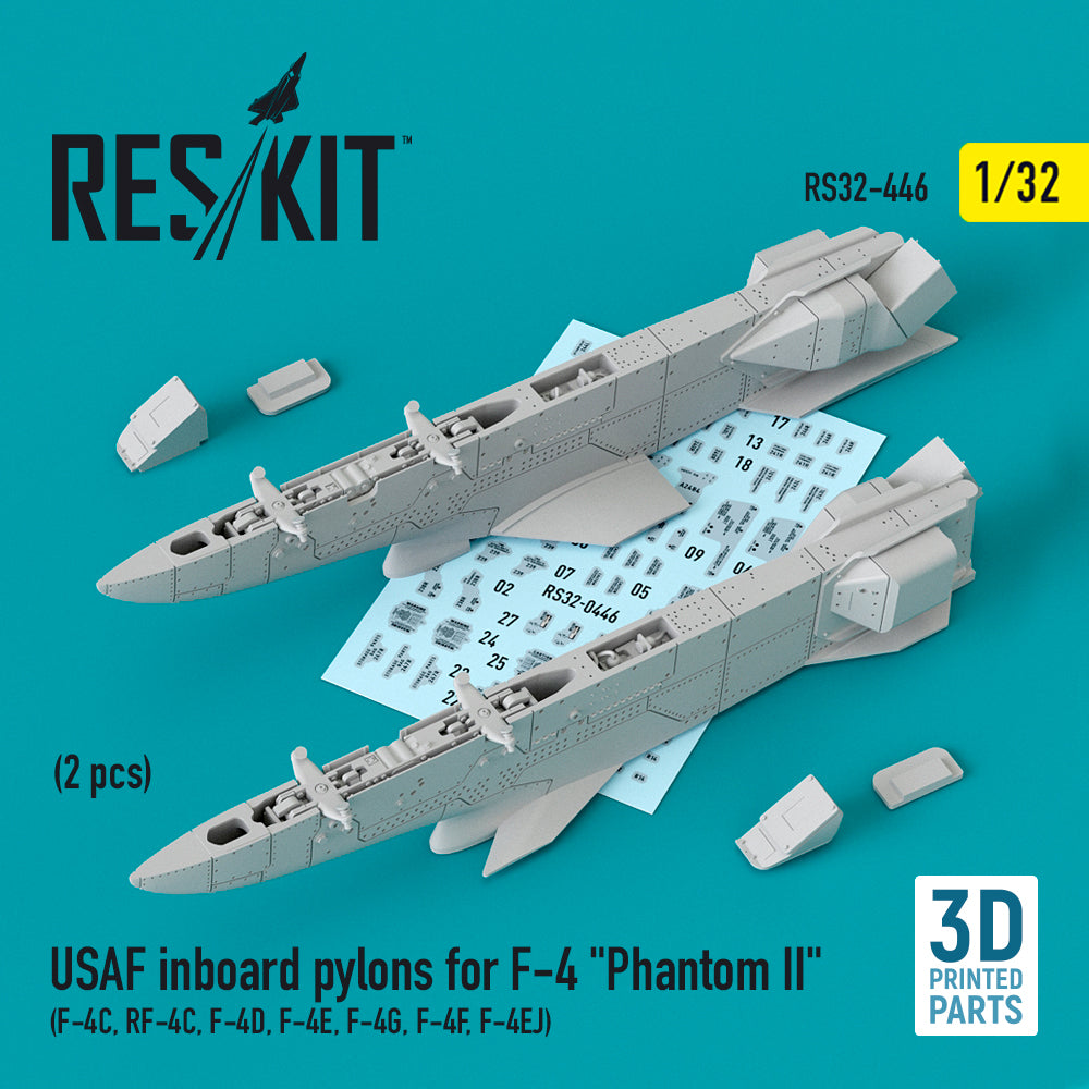 ResKit RS32-0446 1:32 USAF Inboard pylons for McDonnell F-4 Phantom II (2 pcs)