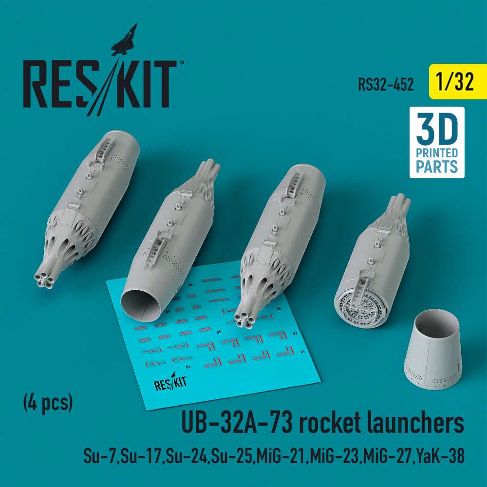 ResKit RS32-452 1:32 UB-32A-73 rocket launchers (4 pcs)