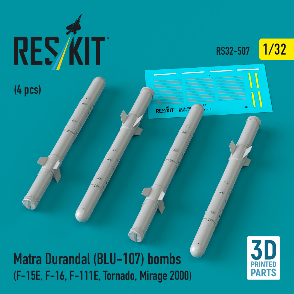 ResKit RS32-507 1:32 Matra Durandal (BLU-107) bombs (4 pcs)