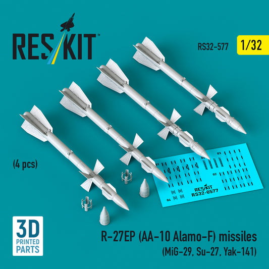 ResKit RS32-577 1:32 R-27EP (AA-10 Alamo-F) missiles (4 pcs)
