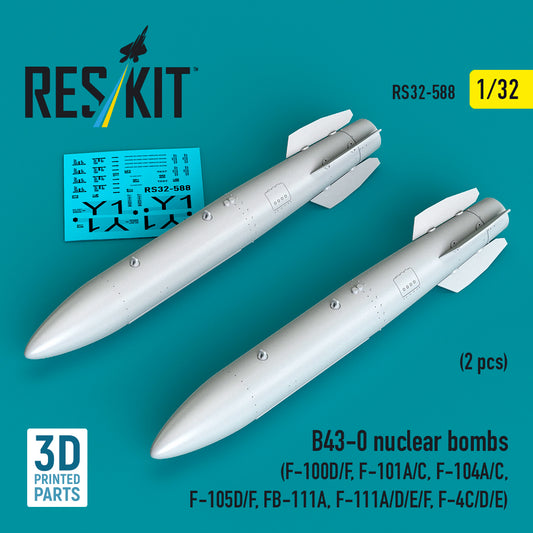 ResKit RS32-588 1:32 B43-0 nuclear bombs (2 pcs)